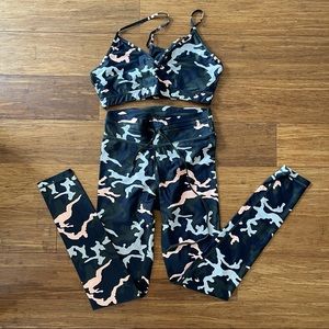 The Upside Camo Sports Bra M Leggings S Carbon38